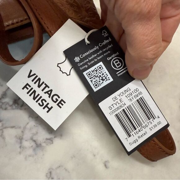 The Sak 2025 brown tan tobacco floral embossed Leather de young Bag NWT - Picture 6 of 14